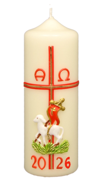 Ostertischkerze 170/60 mm, Dek. 3066